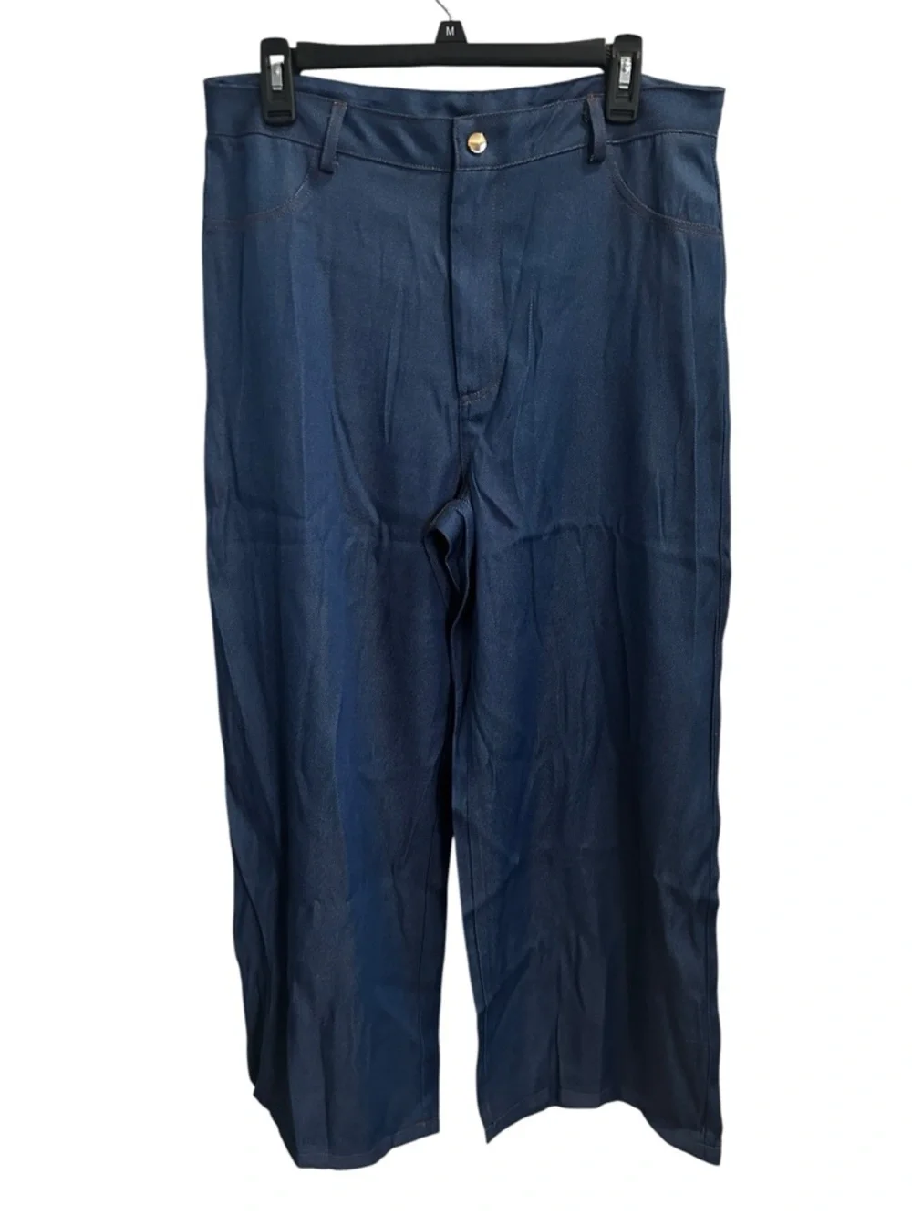 Chambray Top & Wide Leg Pant Set size XL nwot - Picture 4 of 9